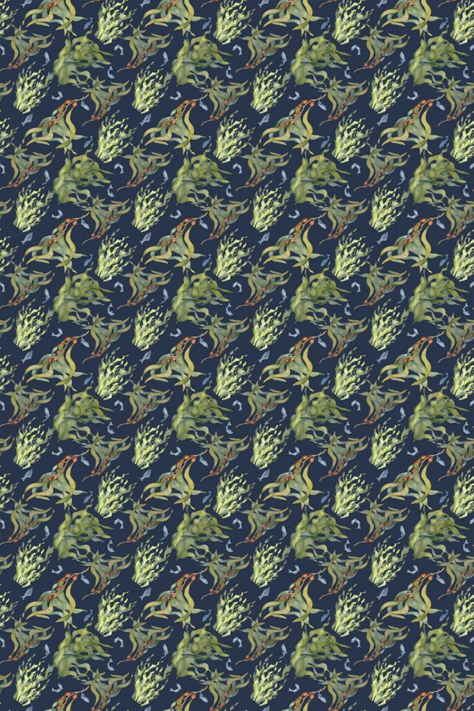 Fancy Walls blue plant and tree botanical wallpaper for walls in dining room decor