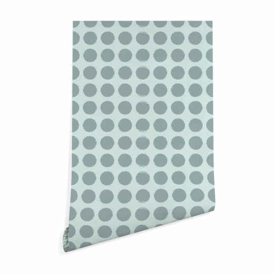 Green and gray brushstroke dots sticky wallpaper