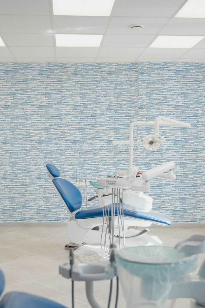 Self-adhesive Dentist Scribbles Blue White Fusion wallpaper by Fancy Walls