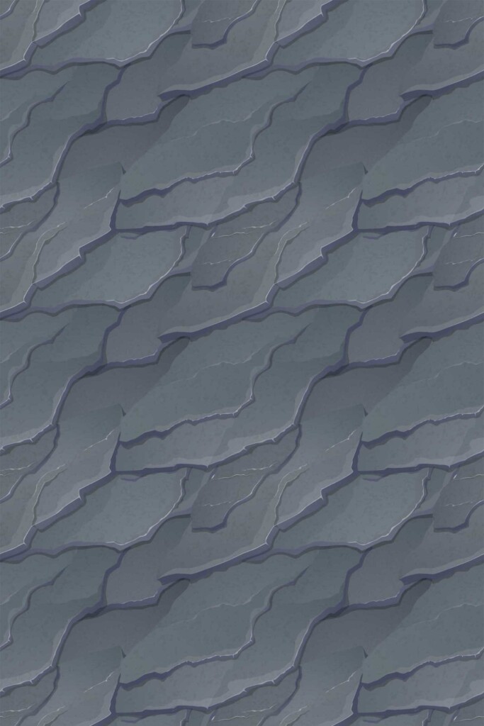 Gray Stone Look Peel and Stick Wallpaper by Fancy Walls.