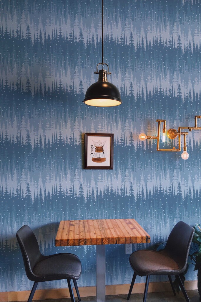 Blue Plant and tree wallpaper for walls by Fancy Walls