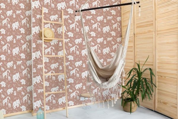 Boho safari peel stick wallpaper