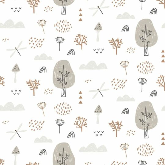 Boho forest removable wallpaper