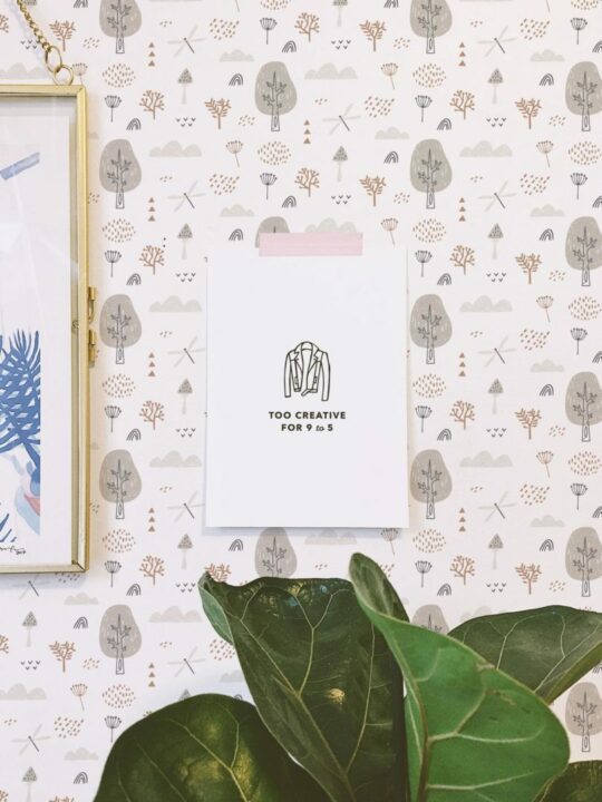Boho forest self adhesive wallpaper