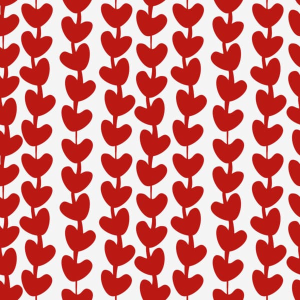 Boho heart pattern peel and stick wallpaper