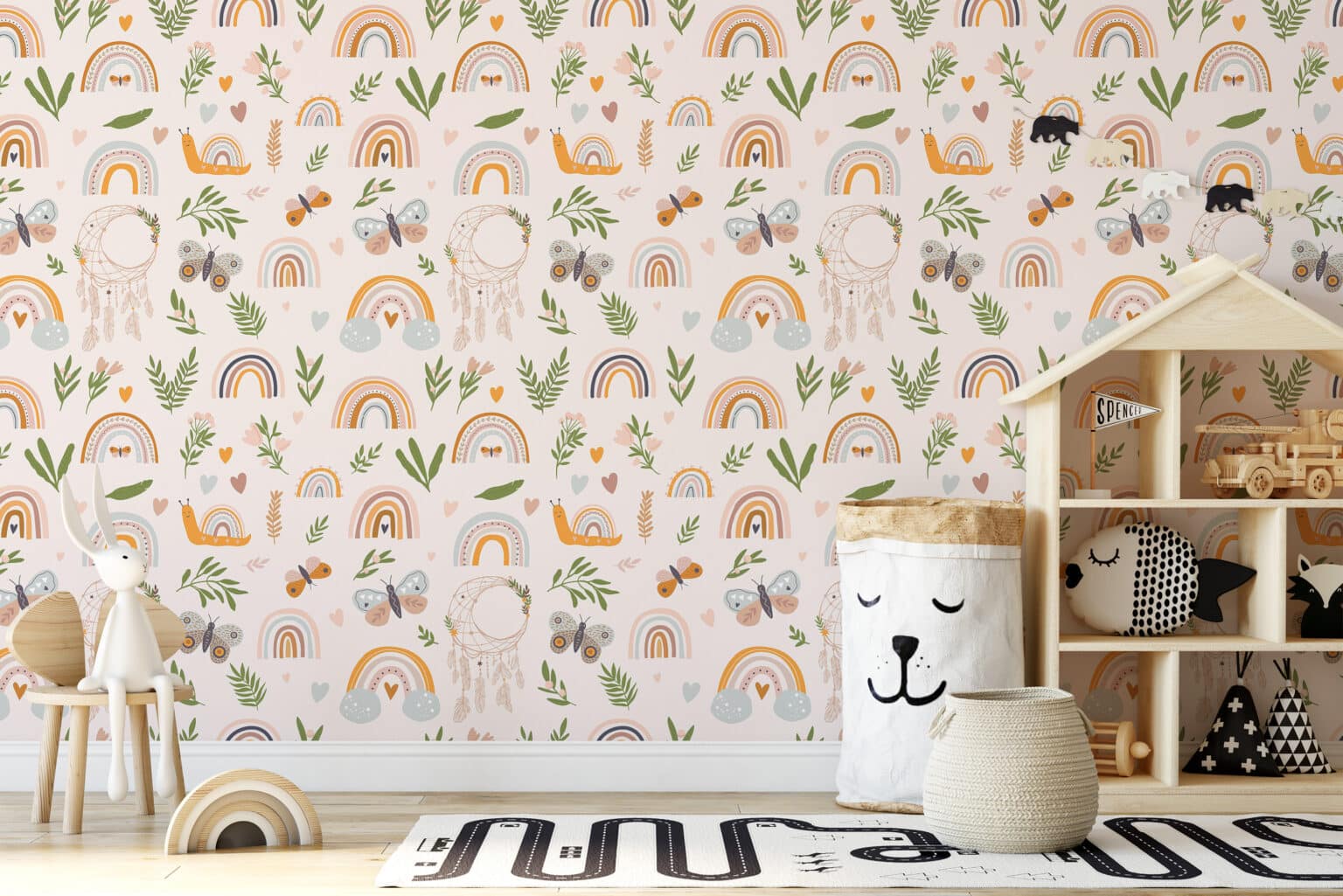 Boho nursery wallpaper - Peel and Stick or Non-Pasted | Save 25%