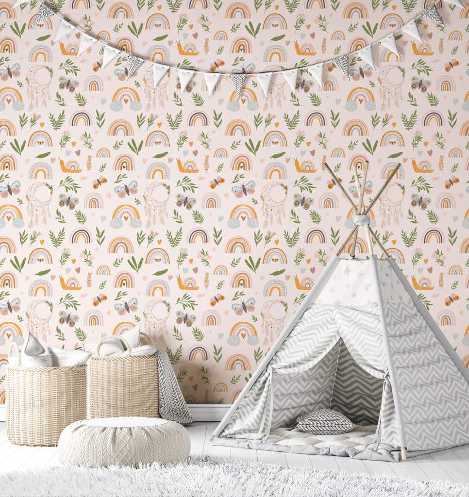 Boho nursery wallpaper - Peel and Stick or Non-Pasted | Save 25%