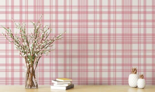 plaid peel and stick wallpaper