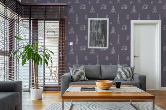yoga purple traditional wallpaper