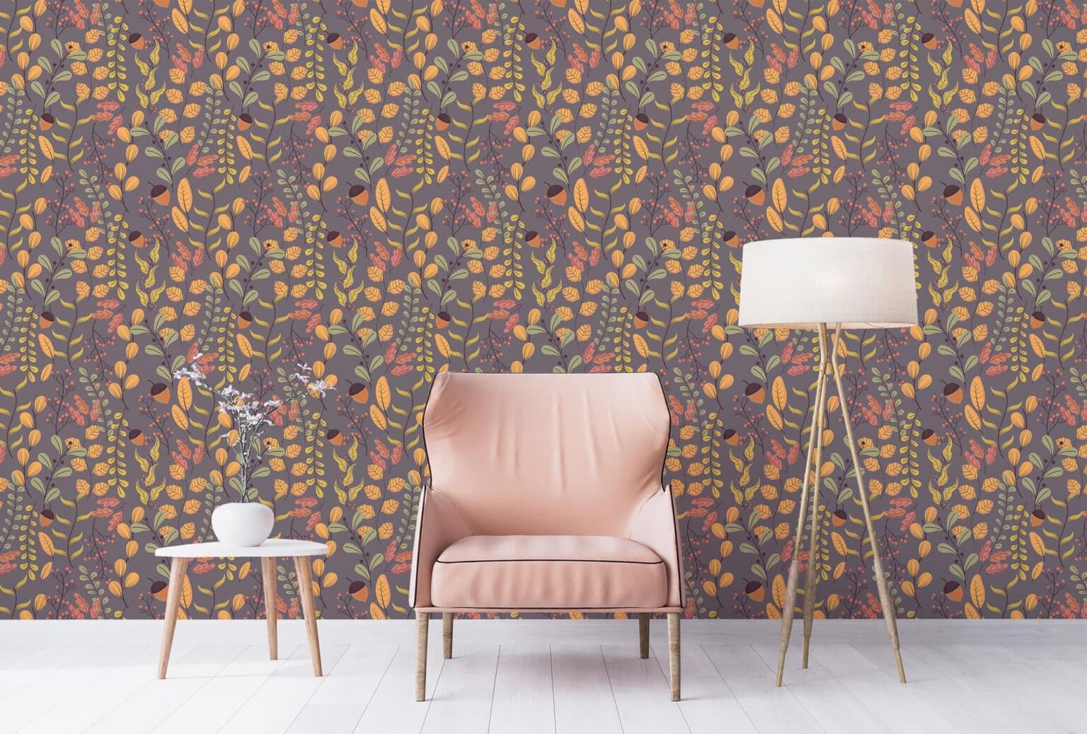 Boho fall wallpaper - Peel and Stick or Non-Pasted