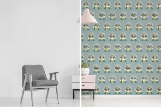 snowglobe peel and stick wallpaper