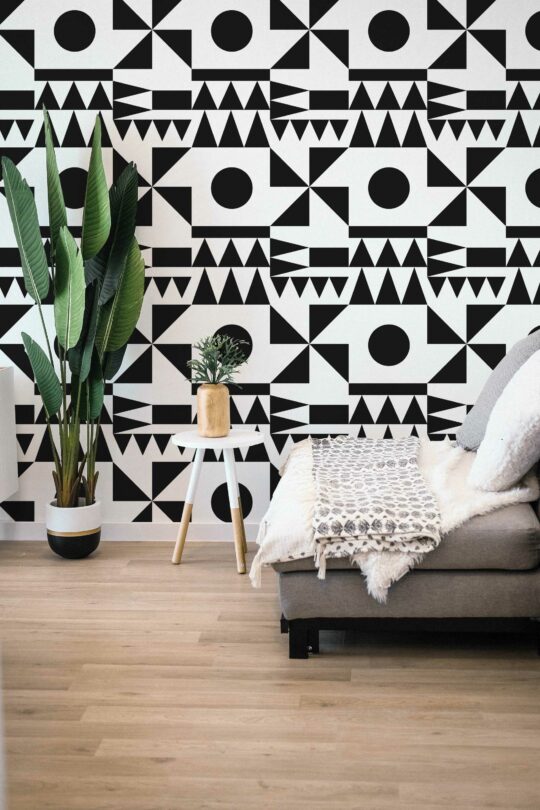 Noir Harmony Contrast removable wallpaper by Fancy Walls