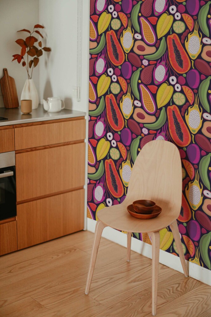 Colorful Plant and tree peel and stick wallpaper Fancy Walls