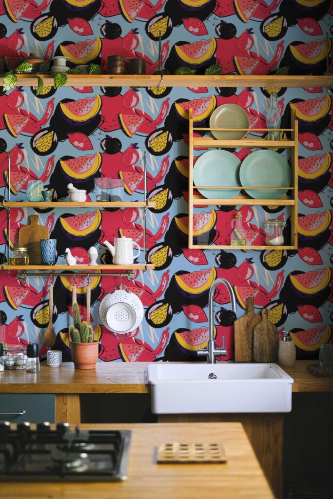 Fancy Walls juicy fruit wallpaper for kitchen walls