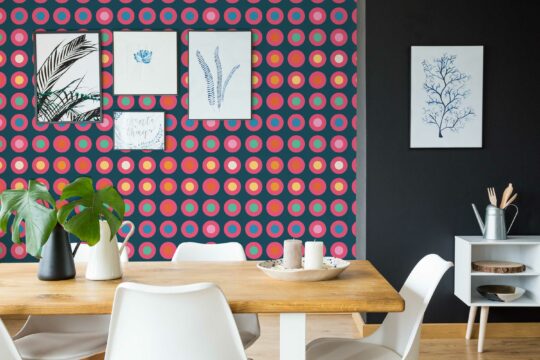 Peel and Stick Colorful Maximalist Circles by Fancy Walls