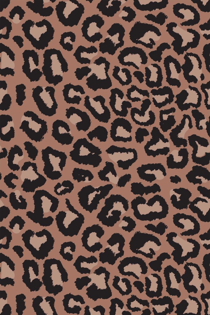 Fancy Walls Brown Animal print self-adhesive wallpaper