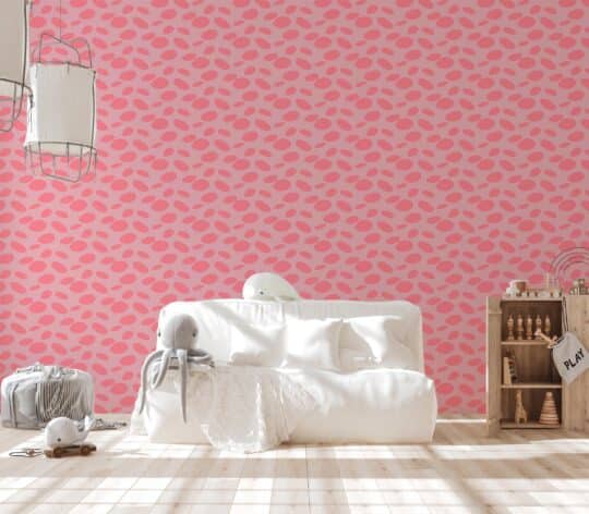 pink bold unpasted wallpaper