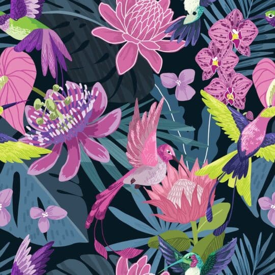 bold tropical non-pasted wallpaper