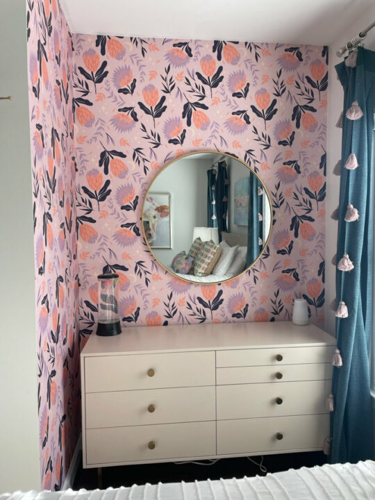 peel and stick wallpaper bold scandinavian floral