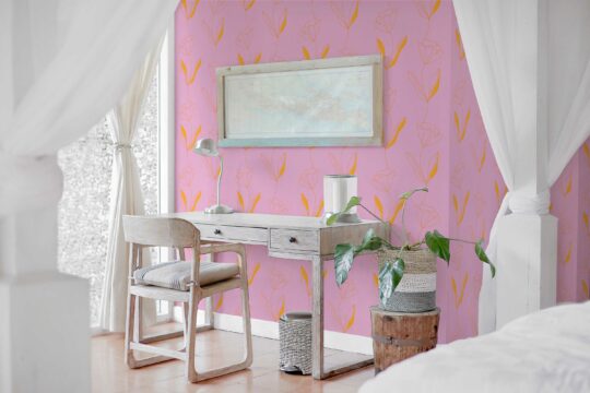 pink bright unpasted wallpaper