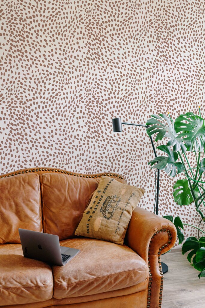 Fancy Walls Brown Animal print self-adhesive wallpaper