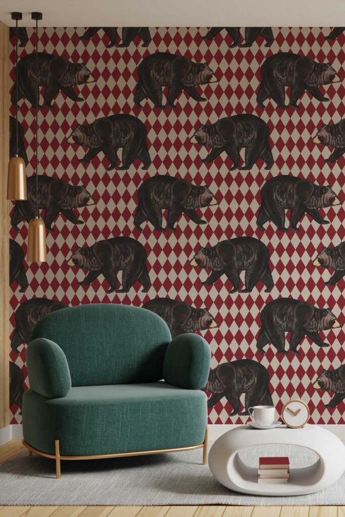 Fancy Walls Brown Christmas self-adhesive wallpaper