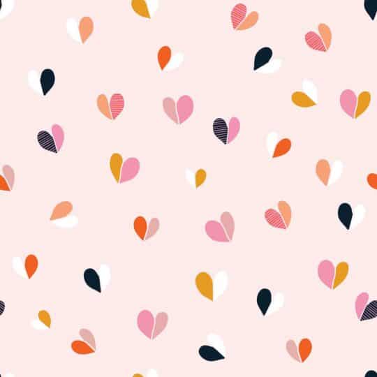 colorful small hearts non-pasted wallpaper