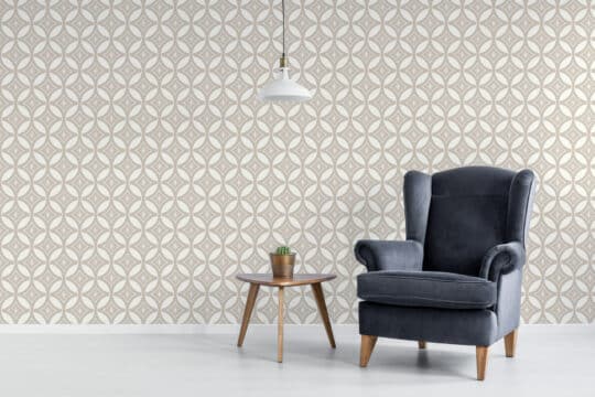 Art deco geometric circle pattern wallpaper for walls