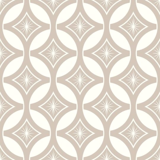 Art deco geometric circle pattern removable wallpaper
