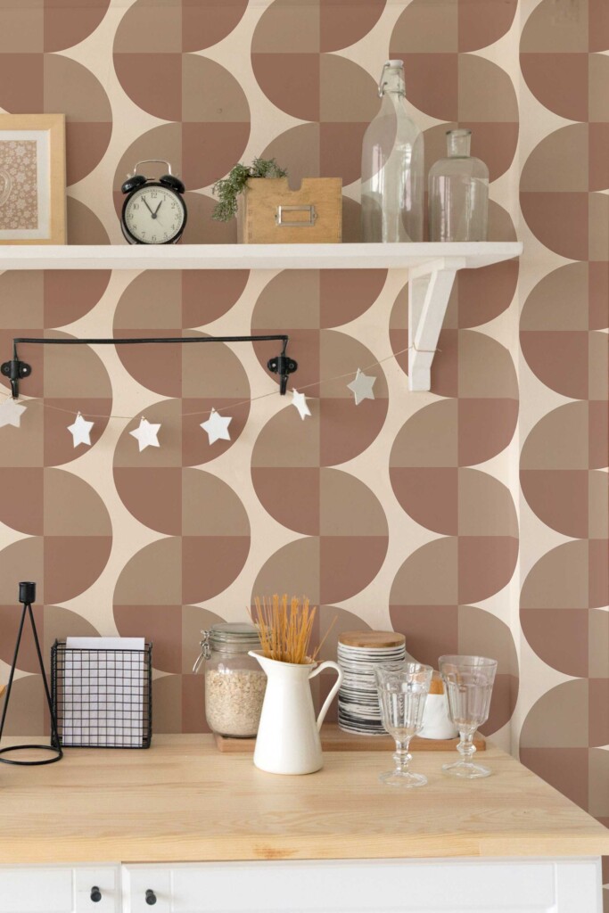 Fancy Walls Groovy Mocha removable wallpaper