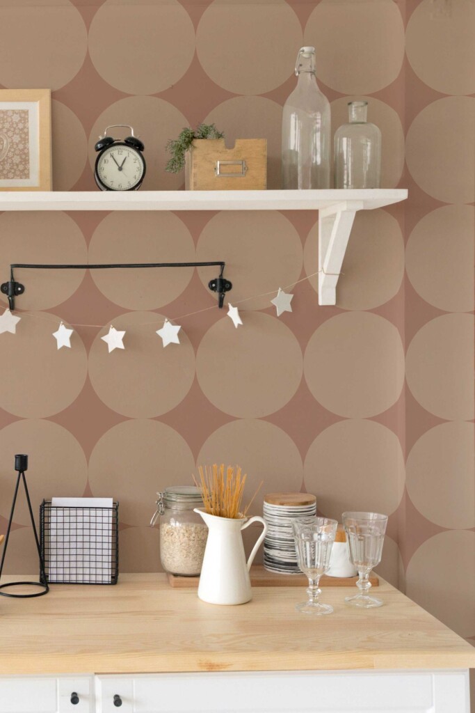 Fancy Walls Brown Geometric self-adhesive wallpaper