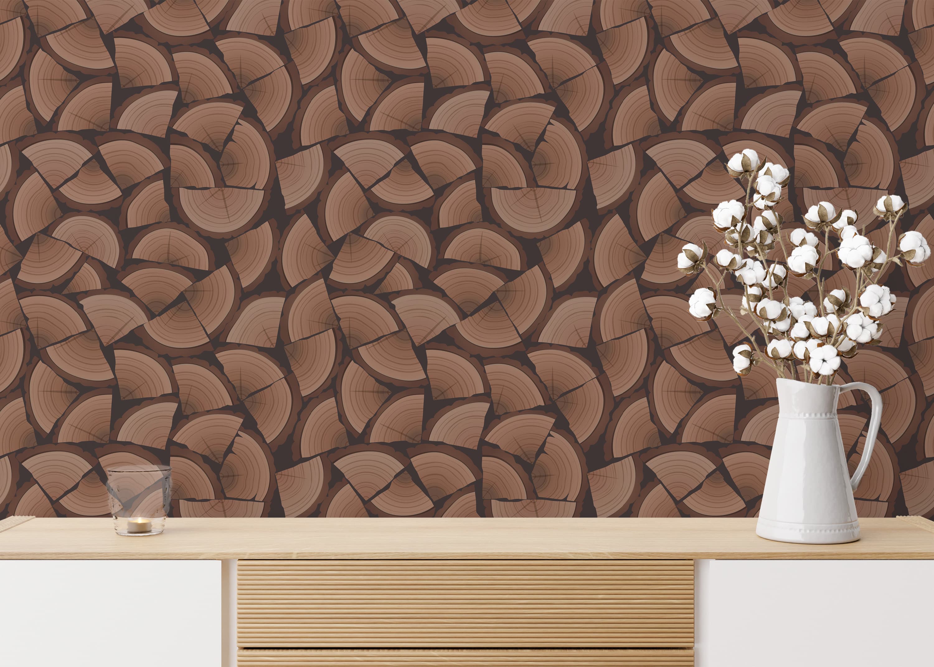 Modern wood wallpaper - Peel and Stick or Traditional