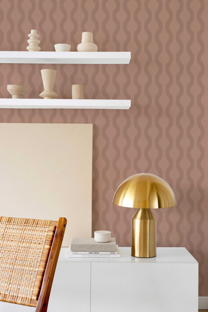 Fancy Walls Brown Geometric peel and stick wallpaper