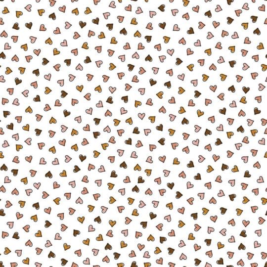 hearts brown traditional wallpaper