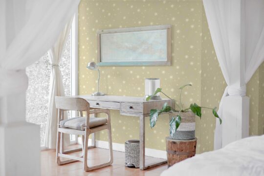 Removable brown wallpaper with star design by Fancy Walls