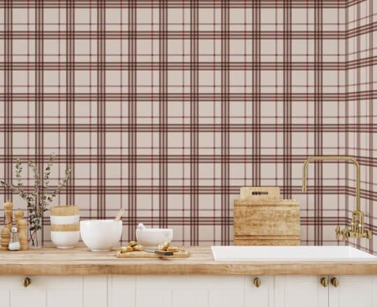 plaid brown traditional wallpaper