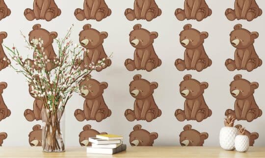 brown nursery peel and stick removable wallpaper