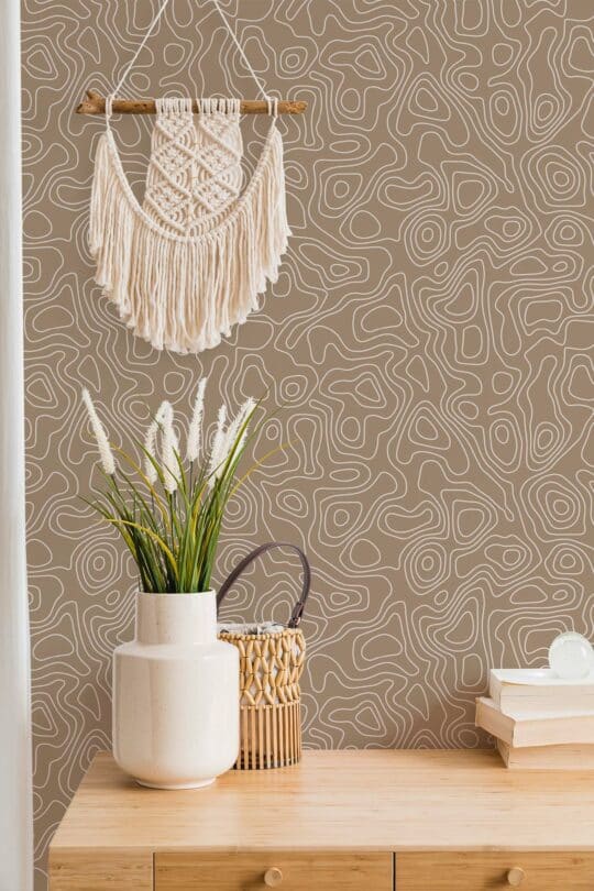 brown stick and peel wallpaper