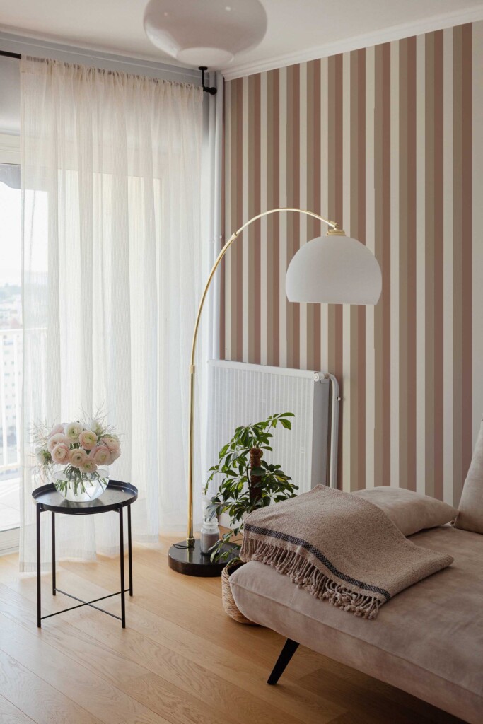 Fancy Walls Mocha Striped removable wallpaper