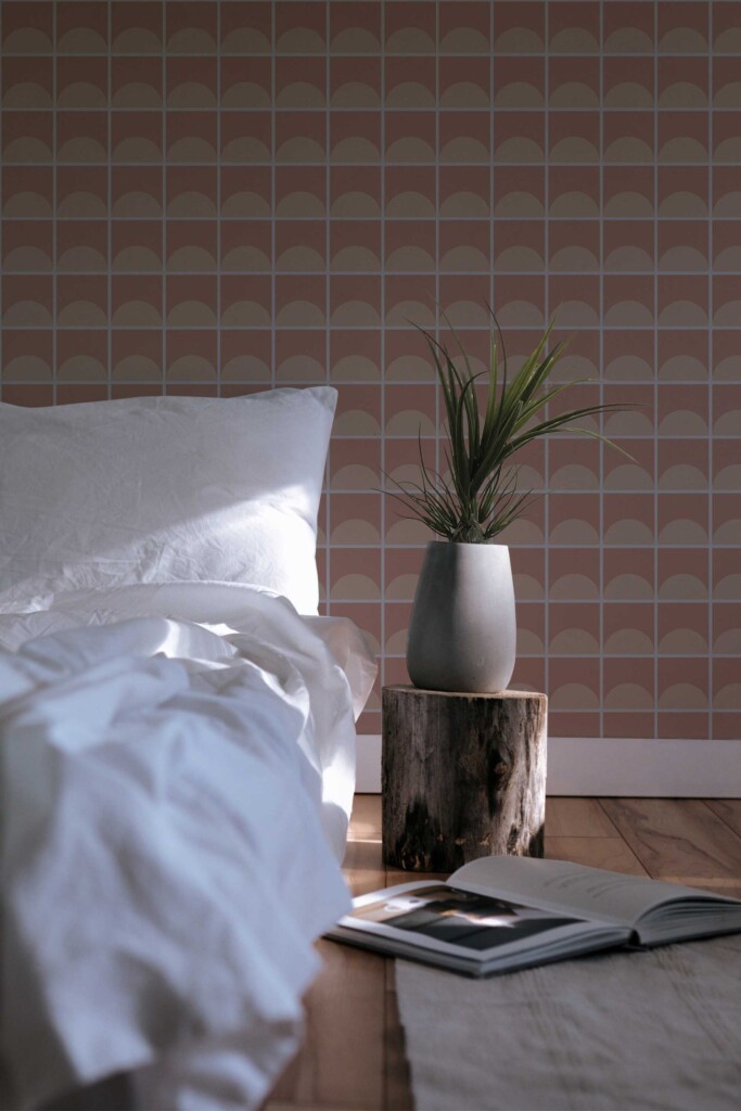 Fancy Walls Brown Tile self-adhesive wallpaper