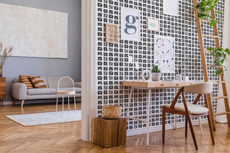 Upgrade your Home Office using Peel & Stick Wallpaper Fancy Walls