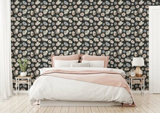 pink and beige stick and peel wallpaper