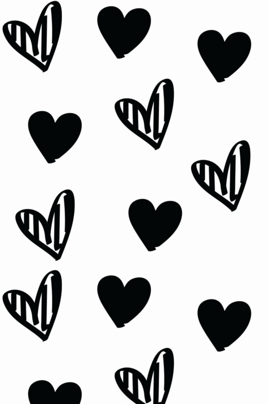 Brushstroke heart Wallpaper - Peel and Stick or Non-Pasted