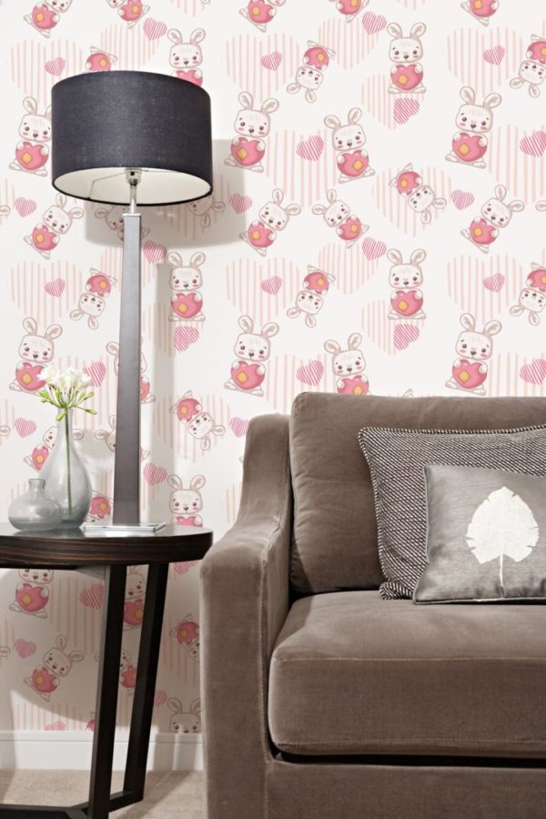 Kawaii bunny wallpaper for walls