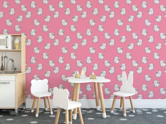 pink eclectic unpasted wallpaper