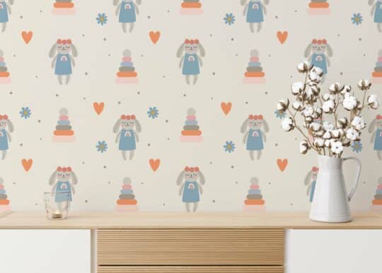 bunny peel and stick wallpaper