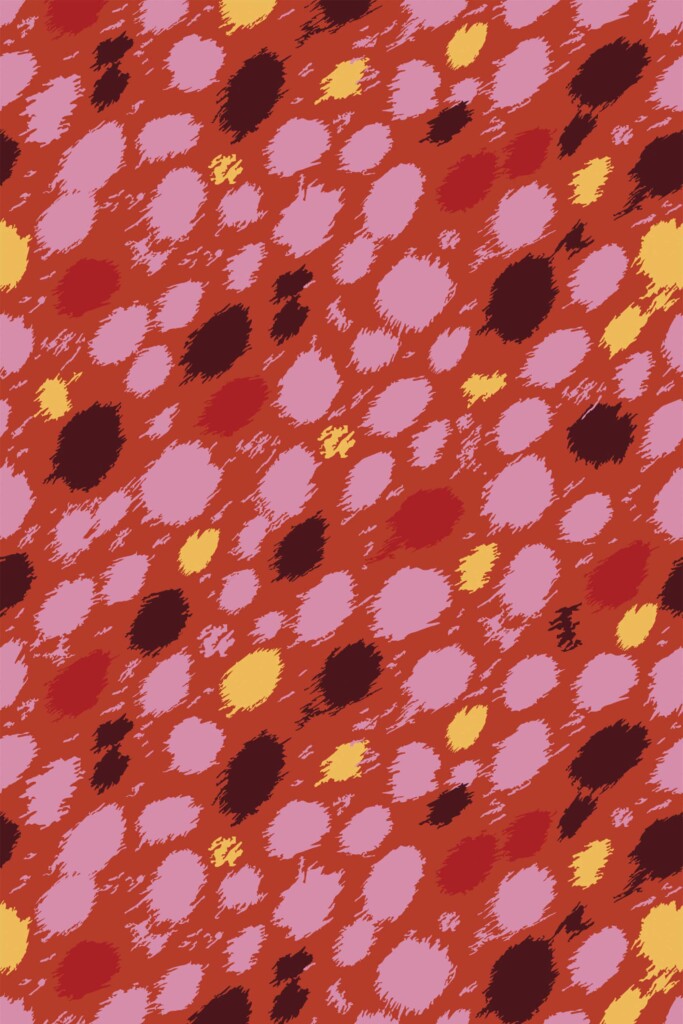 Fancy Walls Burgundy Spot Print Cozy Burgundy self-adhesive wallpaper