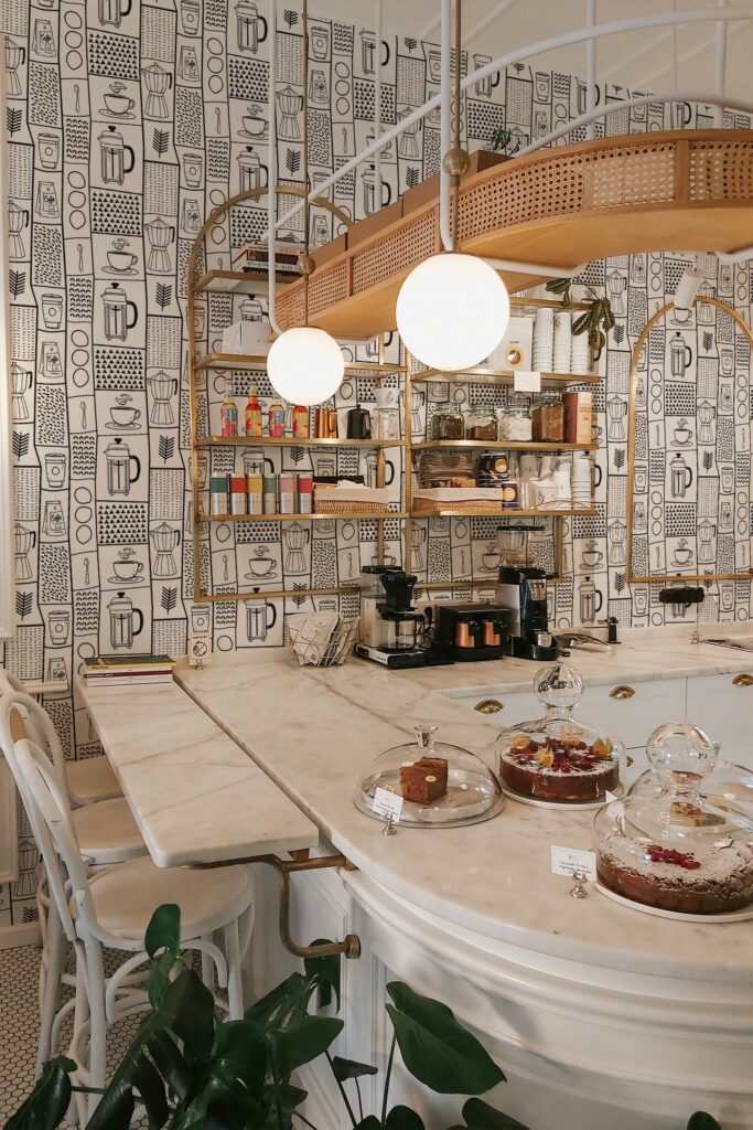 Black and White Cafe Line self-adhesive by Fancy Walls