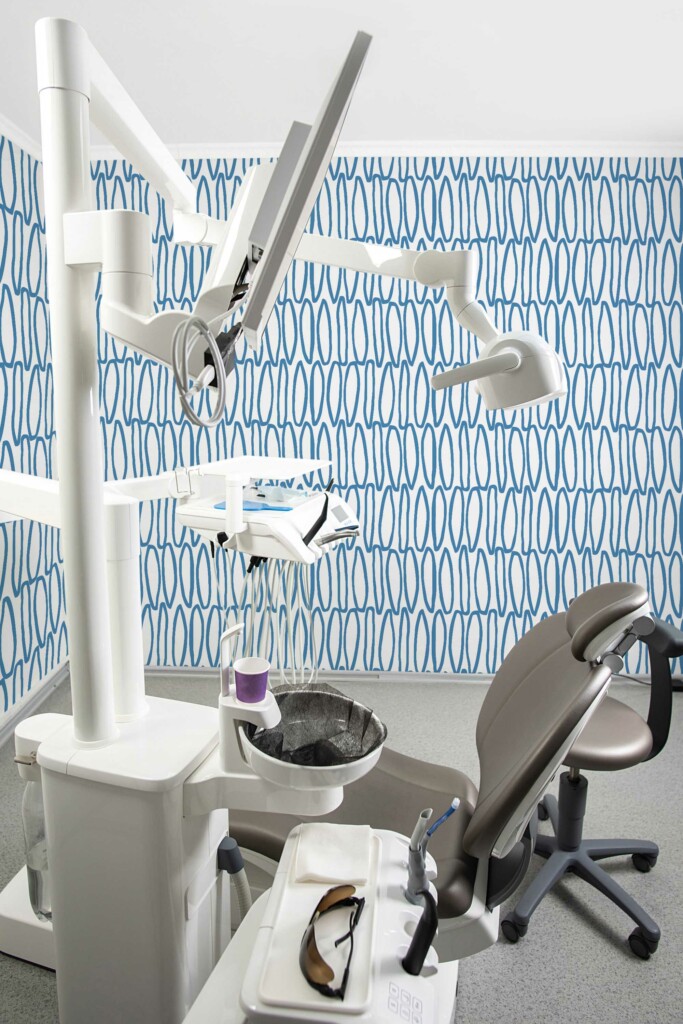 Traditional Tranquil Dentist Blue wallpaper by Fancy Walls