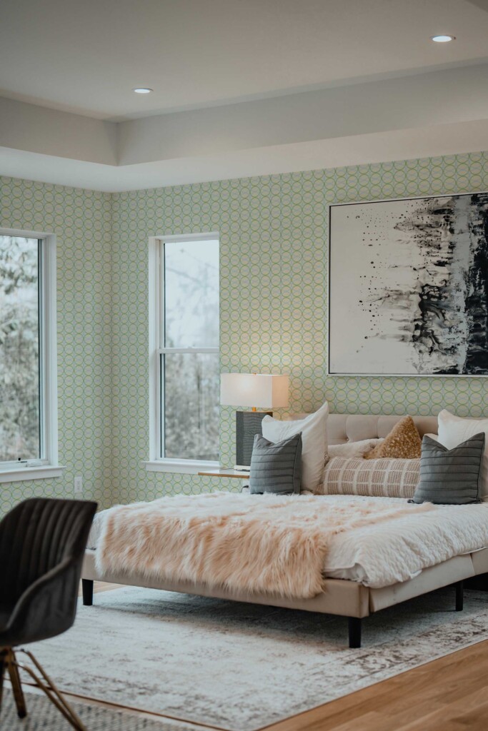 Fancy Walls self-adhesive wallpaper in blue geometric design